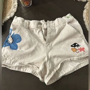 PACSUN High Waisted White Shorts